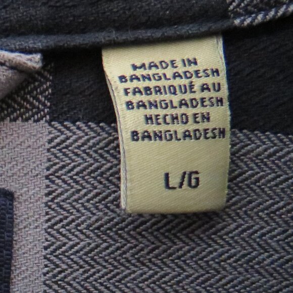 G.H.Bass Co.* Men's Long Sleeve Button Down Curved Hem Chest Pocket Shirt~ Large - Picture 4 of 12